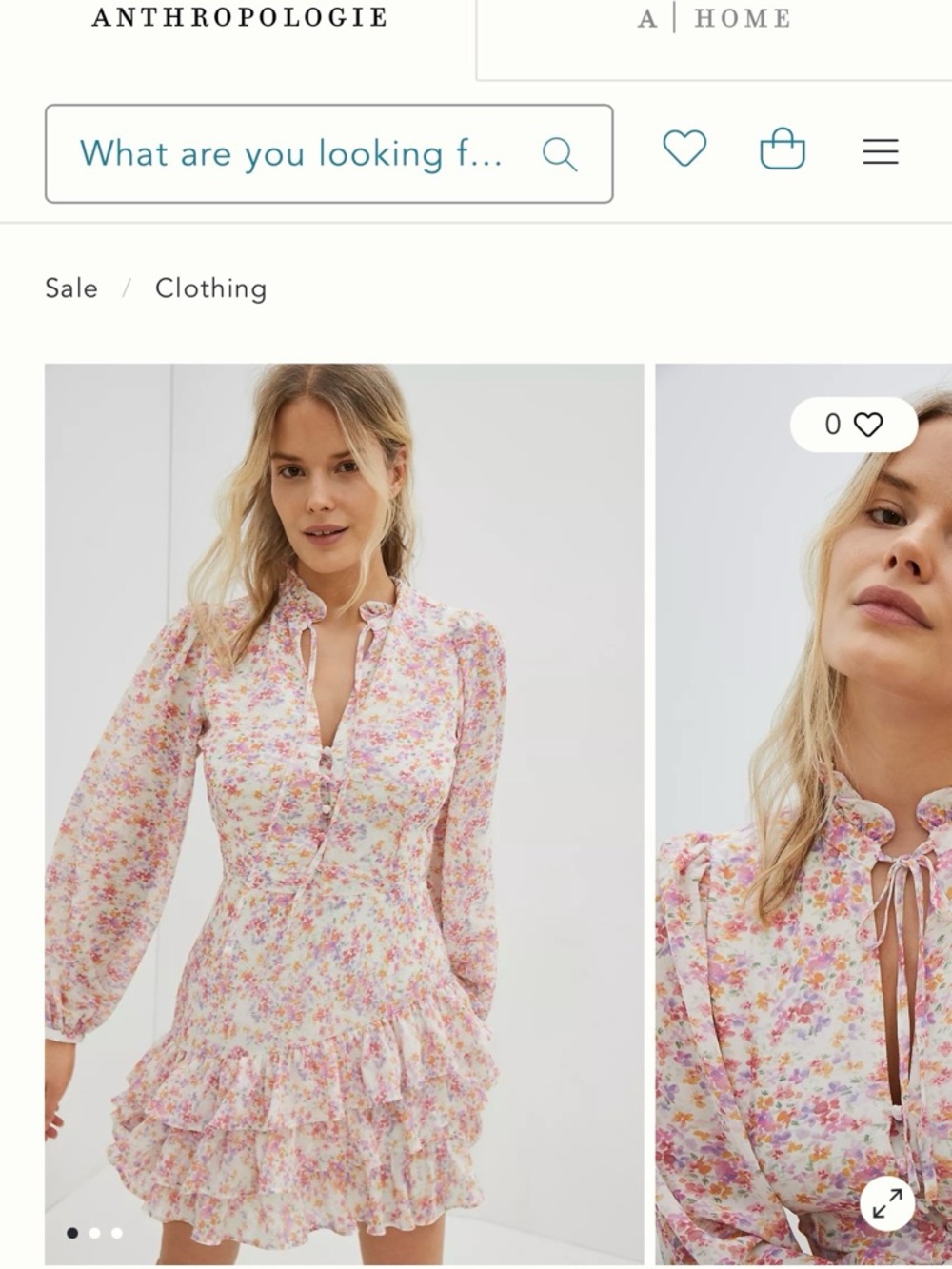 Yumi Kim Floral Mini Dress in Cream, Pink and Peach - Picture 6 of 8